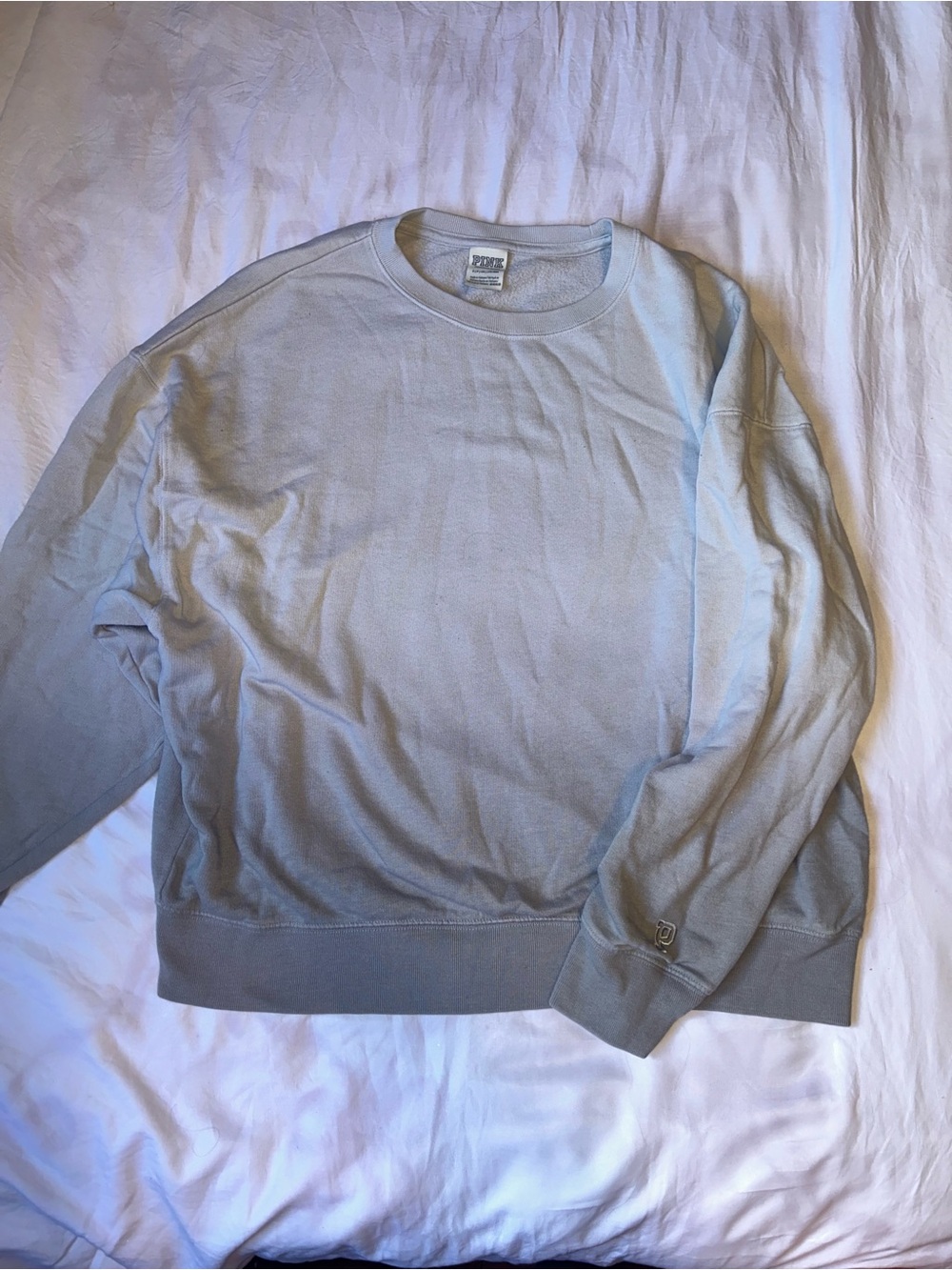 Light and Dark Gray ombré Women’s Pink Crewneck Sweater